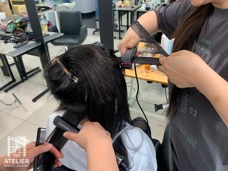 안산헤어학원 실무반 수업 현장